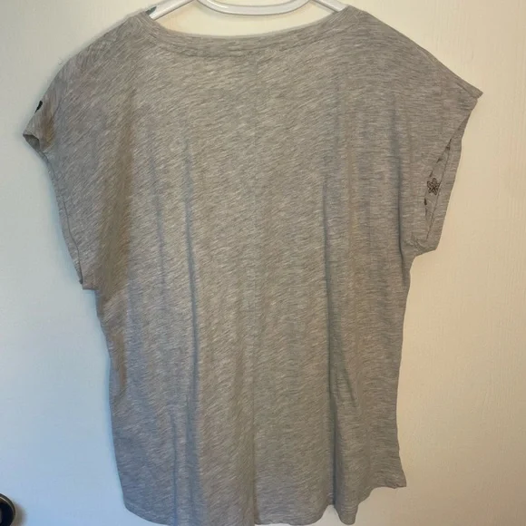 Lucky Brand Gray Embellished T-Shirt - Picture 2 of 4